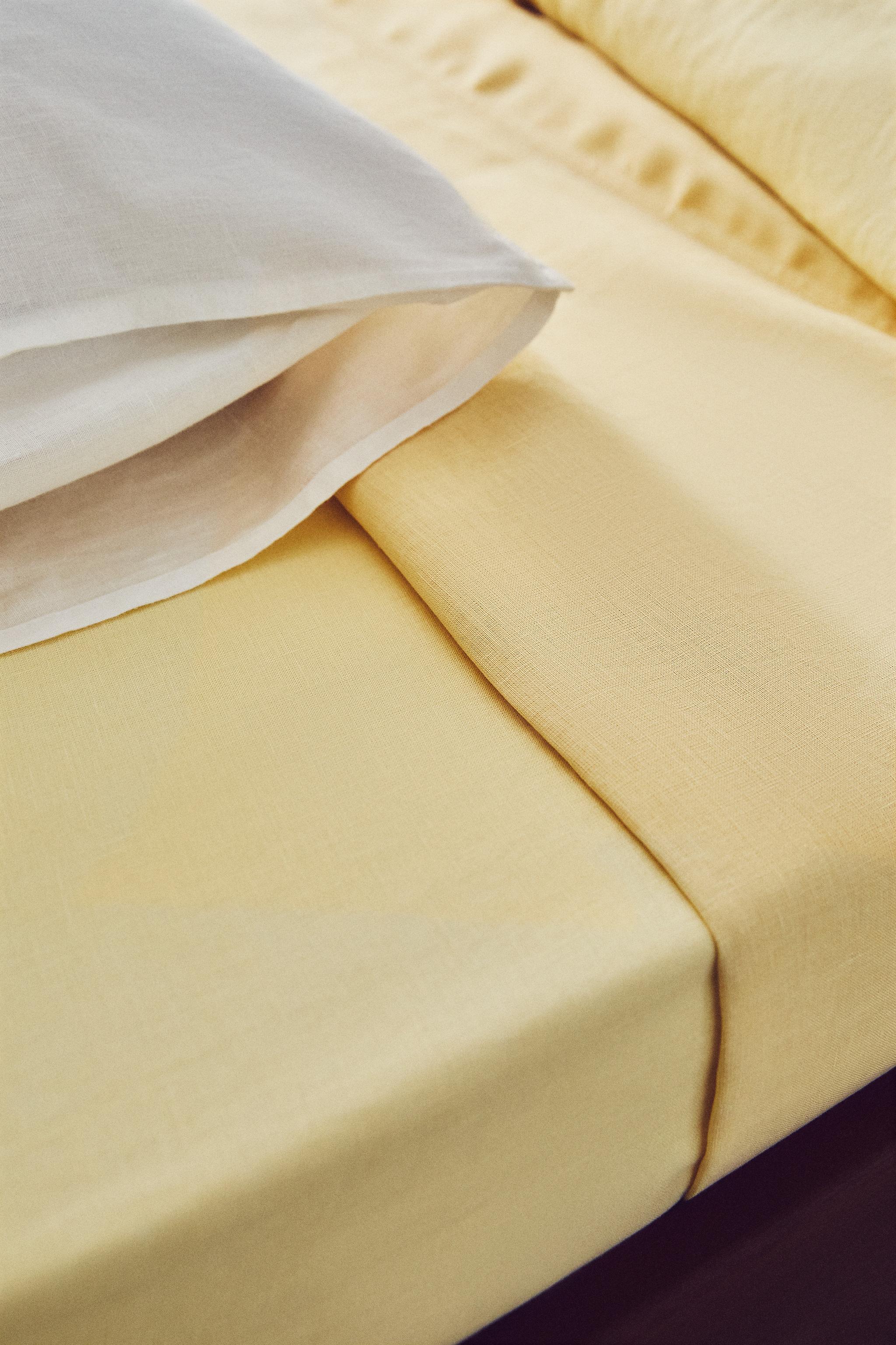 DRAP-HOUSSE LIN DÉLAVÉ (140 G/M²)